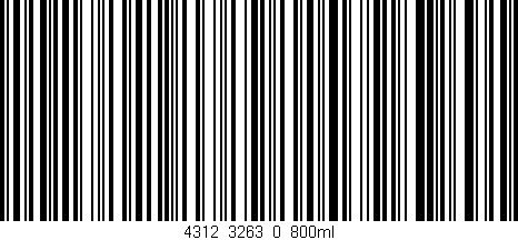 Código de barras (EAN, GTIN, SKU, ISBN): '4312_3263_0_800ml'