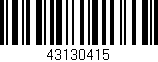 Código de barras (EAN, GTIN, SKU, ISBN): '43130415'