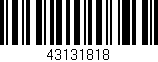 Código de barras (EAN, GTIN, SKU, ISBN): '43131818'