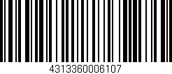 Código de barras (EAN, GTIN, SKU, ISBN): '4313360006107'