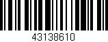 Código de barras (EAN, GTIN, SKU, ISBN): '43138610'