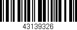 Código de barras (EAN, GTIN, SKU, ISBN): '43139326'