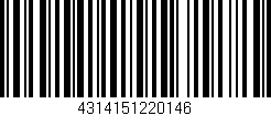 Código de barras (EAN, GTIN, SKU, ISBN): '4314151220146'