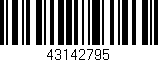 Código de barras (EAN, GTIN, SKU, ISBN): '43142795'