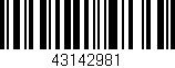 Código de barras (EAN, GTIN, SKU, ISBN): '43142981'