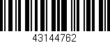Código de barras (EAN, GTIN, SKU, ISBN): '43144762'
