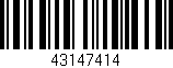Código de barras (EAN, GTIN, SKU, ISBN): '43147414'