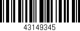 Código de barras (EAN, GTIN, SKU, ISBN): '43149345'
