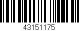 Código de barras (EAN, GTIN, SKU, ISBN): '43151175'