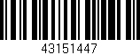 Código de barras (EAN, GTIN, SKU, ISBN): '43151447'
