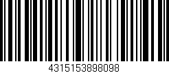 Código de barras (EAN, GTIN, SKU, ISBN): '4315153898098'