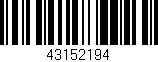 Código de barras (EAN, GTIN, SKU, ISBN): '43152194'