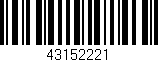 Código de barras (EAN, GTIN, SKU, ISBN): '43152221'