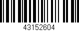 Código de barras (EAN, GTIN, SKU, ISBN): '43152604'