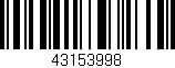 Código de barras (EAN, GTIN, SKU, ISBN): '43153998'