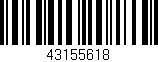 Código de barras (EAN, GTIN, SKU, ISBN): '43155618'