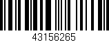 Código de barras (EAN, GTIN, SKU, ISBN): '43156265'