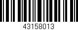 Código de barras (EAN, GTIN, SKU, ISBN): '43158013'