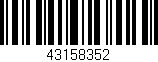Código de barras (EAN, GTIN, SKU, ISBN): '43158352'