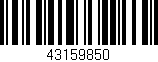 Código de barras (EAN, GTIN, SKU, ISBN): '43159850'