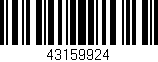 Código de barras (EAN, GTIN, SKU, ISBN): '43159924'