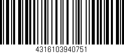 Código de barras (EAN, GTIN, SKU, ISBN): '4316103940751'