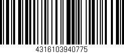 Código de barras (EAN, GTIN, SKU, ISBN): '4316103940775'