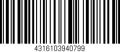 Código de barras (EAN, GTIN, SKU, ISBN): '4316103940799'