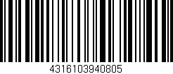 Código de barras (EAN, GTIN, SKU, ISBN): '4316103940805'