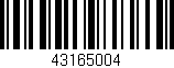 Código de barras (EAN, GTIN, SKU, ISBN): '43165004'