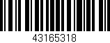 Código de barras (EAN, GTIN, SKU, ISBN): '43165318'