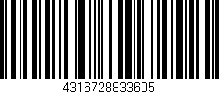Código de barras (EAN, GTIN, SKU, ISBN): '4316728833605'