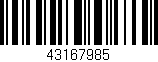 Código de barras (EAN, GTIN, SKU, ISBN): '43167985'