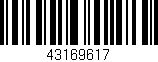 Código de barras (EAN, GTIN, SKU, ISBN): '43169617'