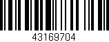 Código de barras (EAN, GTIN, SKU, ISBN): '43169704'