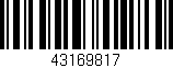 Código de barras (EAN, GTIN, SKU, ISBN): '43169817'