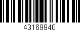 Código de barras (EAN, GTIN, SKU, ISBN): '43169940'