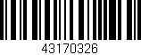 Código de barras (EAN, GTIN, SKU, ISBN): '43170326'