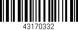 Código de barras (EAN, GTIN, SKU, ISBN): '43170332'