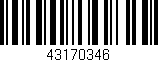 Código de barras (EAN, GTIN, SKU, ISBN): '43170346'