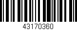 Código de barras (EAN, GTIN, SKU, ISBN): '43170360'