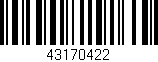 Código de barras (EAN, GTIN, SKU, ISBN): '43170422'