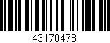 Código de barras (EAN, GTIN, SKU, ISBN): '43170478'