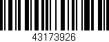 Código de barras (EAN, GTIN, SKU, ISBN): '43173926'