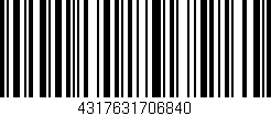 Código de barras (EAN, GTIN, SKU, ISBN): '4317631706840'