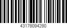 Código de barras (EAN, GTIN, SKU, ISBN): '43178094280'