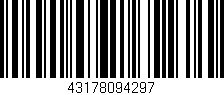 Código de barras (EAN, GTIN, SKU, ISBN): '43178094297'