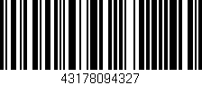 Código de barras (EAN, GTIN, SKU, ISBN): '43178094327'