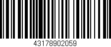 Código de barras (EAN, GTIN, SKU, ISBN): '43178902059'