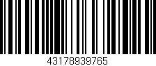 Código de barras (EAN, GTIN, SKU, ISBN): '43178939765'